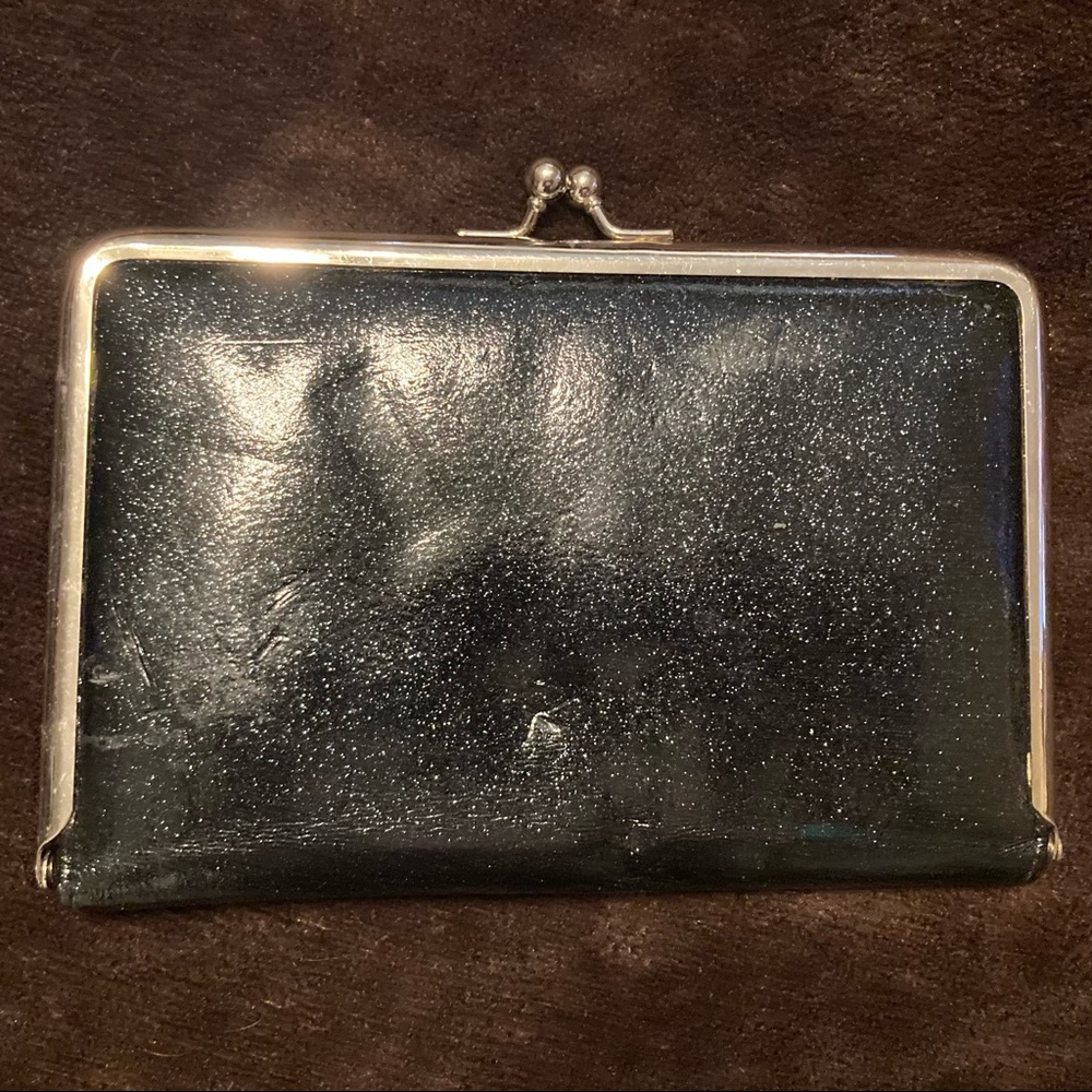 Blue glitter wallet